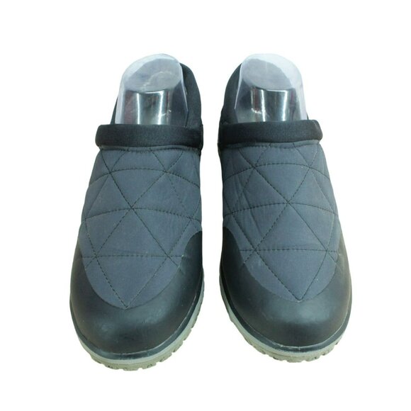 LL Bean Ultralight Black Nylon Insulated Waterproof Quilted Ankle Shoes Size 9 M - Picture 5 of 10